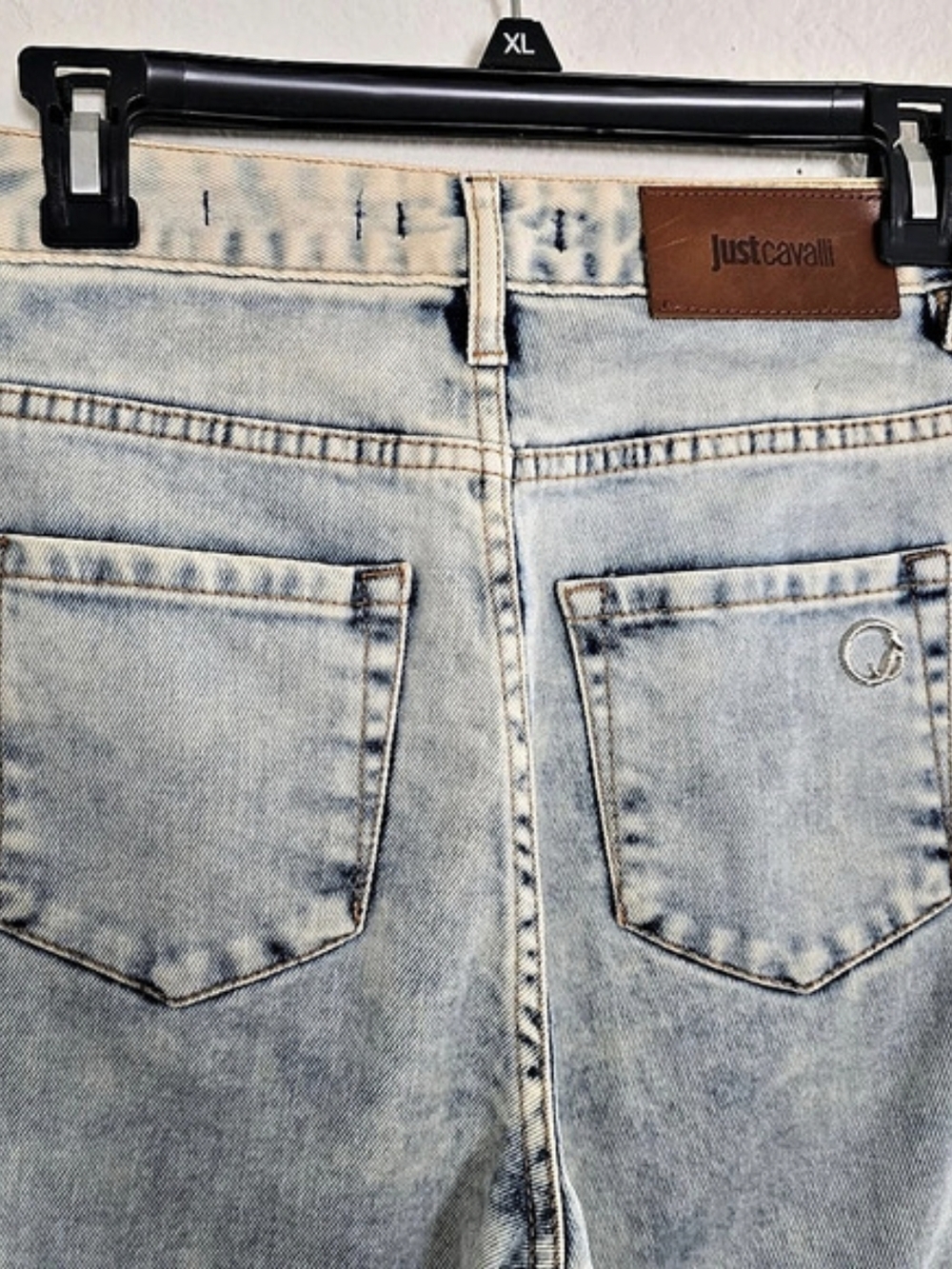 Just Cavalli Women's Straight Leg Jeans Blue Size 26 Like New - Picture 4 of 7